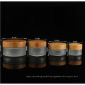 Hot selling bamboo small cosmetics jar, plastic acrylic cream jar 15ml 30ml 50ml 100ml